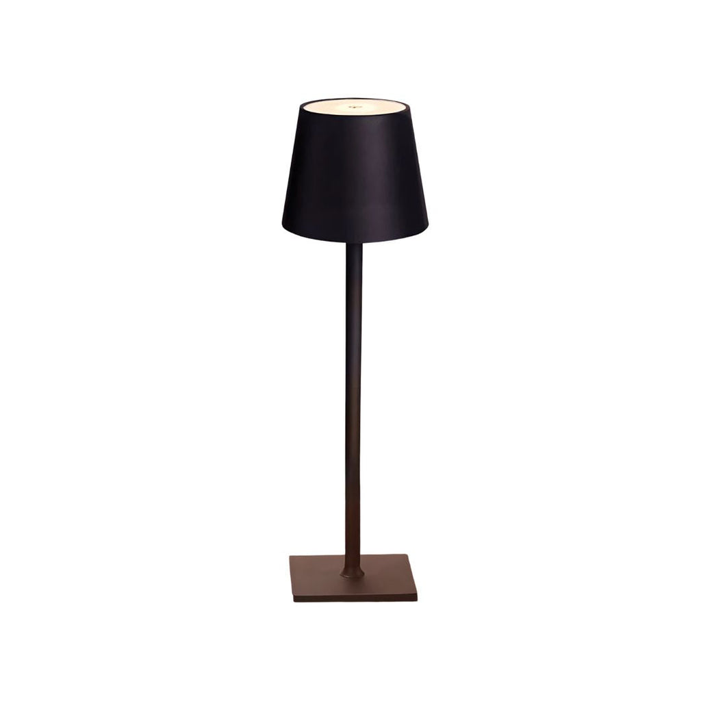 Lampada da tavolo Callon – Metallo – Nero – 30 cm – Lampada touch wireless per design moderno