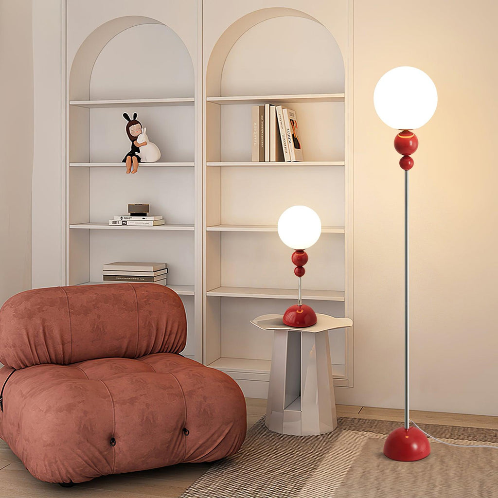 Lampada da terra Camvel – Vetro – Bianco – 150 cm – Design moderno per soggiorno e angolo lettura