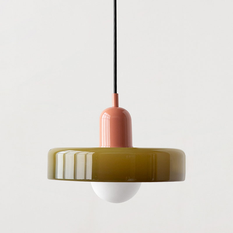 Liora Bauhaus Lampadario in Vetro con Regolazione dell'Altezza