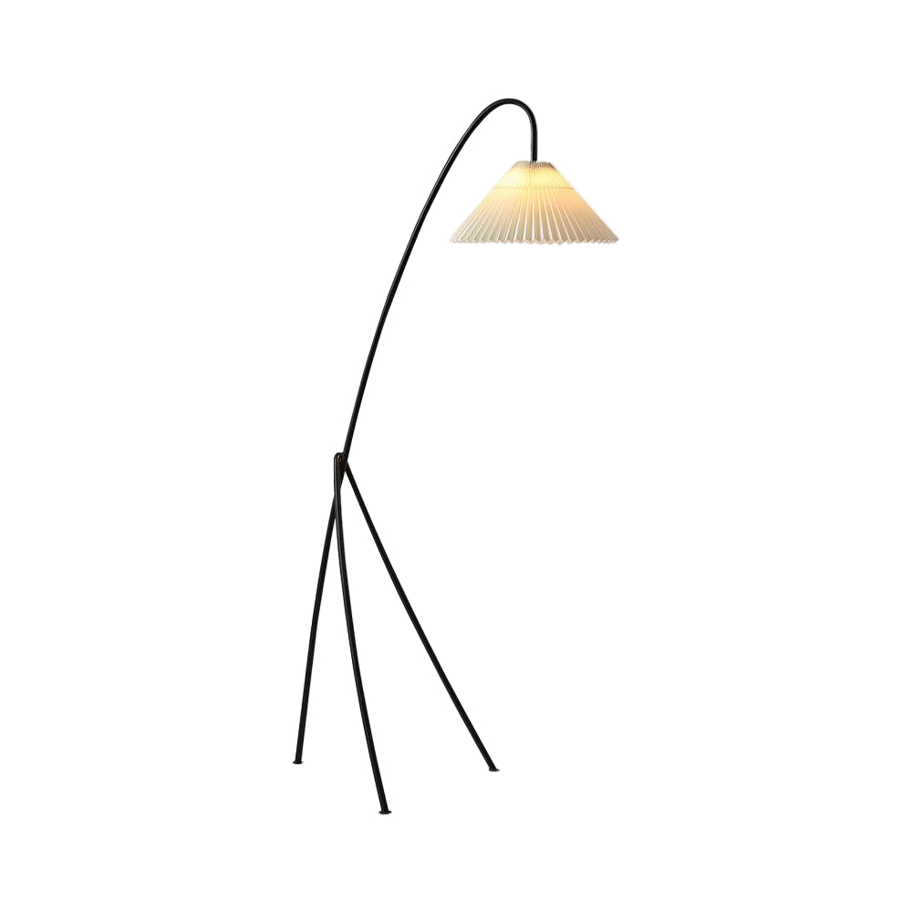 Lampada da terra Caralaven – Struttura in metallo – Beige – 160 cm – Design moderno pieghevole per soggiorno e ufficio
