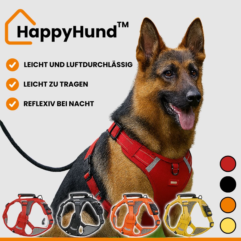 Imbracatura per cani | Imbracatura di sicurezza per cani | Imbracatura riflettente | HappyHund