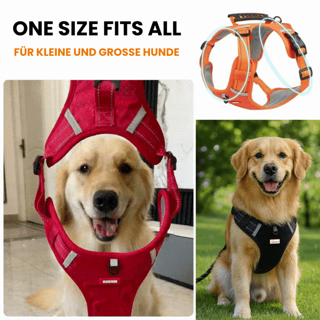 Imbracatura per cani | Imbracatura di sicurezza per cani | Imbracatura riflettente | HappyHund