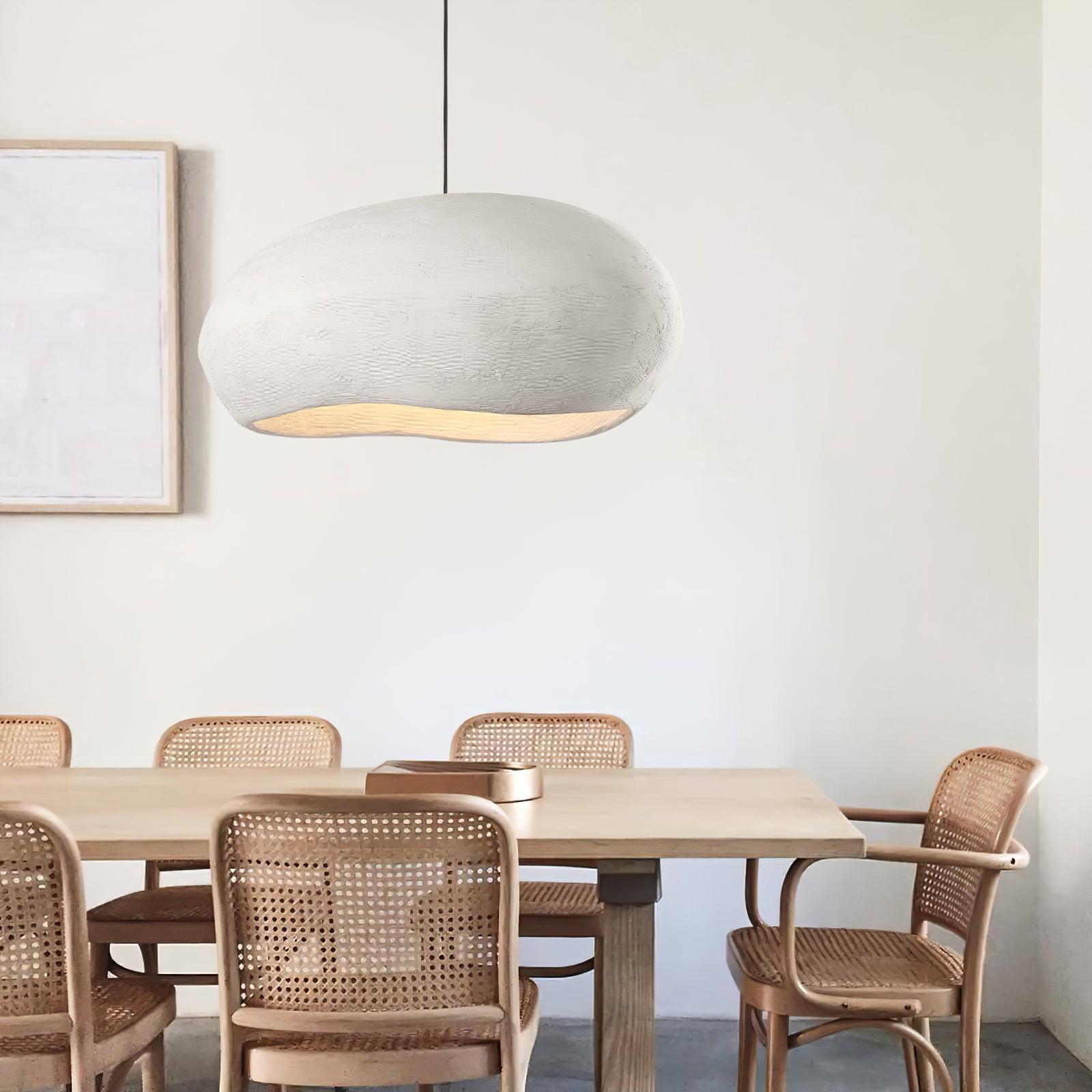 Lampada a sospensione Ceranno – Composito in schiuma – Bianco – Regolabile in altezza – Design moderno