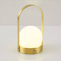 Lampada da Tavolo Cero Bol – Metallo & Vetro – Oro/Nero/Bianco – Design Moderno – Colori LED Regolabili