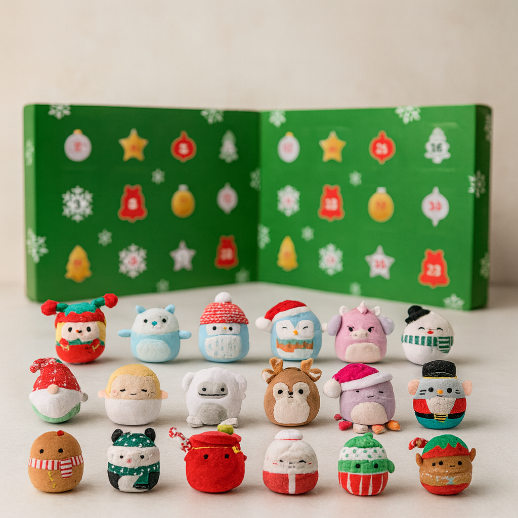 SquishJoy Set di Sorprese Festive | Calendario dell'Avvento festivo pieno di Squishmallows da coccolare!
