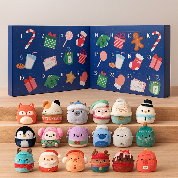 SquishJoy Set di Sorprese Festive | Calendario dell'Avvento festivo pieno di Squishmallows da coccolare!