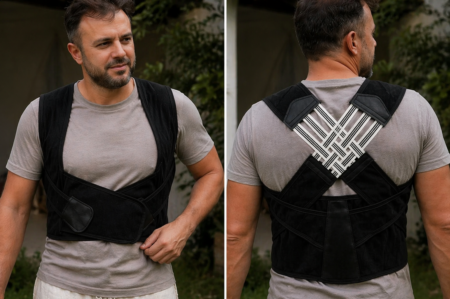 Dispositivo Ergonomico per la Correzione della Postura per il Sollievo del Dolore al Collo e alla Schiena Regolabile e Stabile