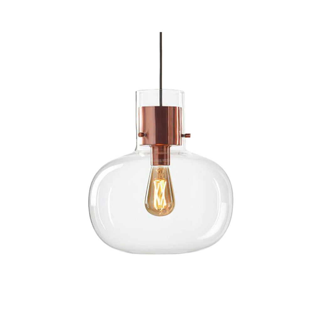 Cimbera Lampada a sospensione – Vetro – Trasparente/Grigio Fumo/Amber – Ø30 cm – Design Moderno