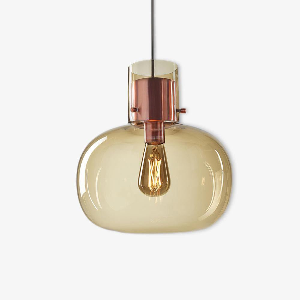 Cimbera Lampada a sospensione – Vetro – Trasparente/Grigio Fumo/Amber – Ø30 cm – Design Moderno