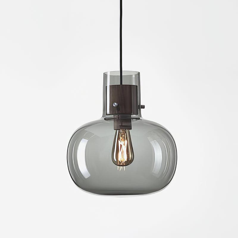 Cimbera Lampada a sospensione – Vetro – Trasparente/Grigio Fumo/Amber – Ø30 cm – Design Moderno