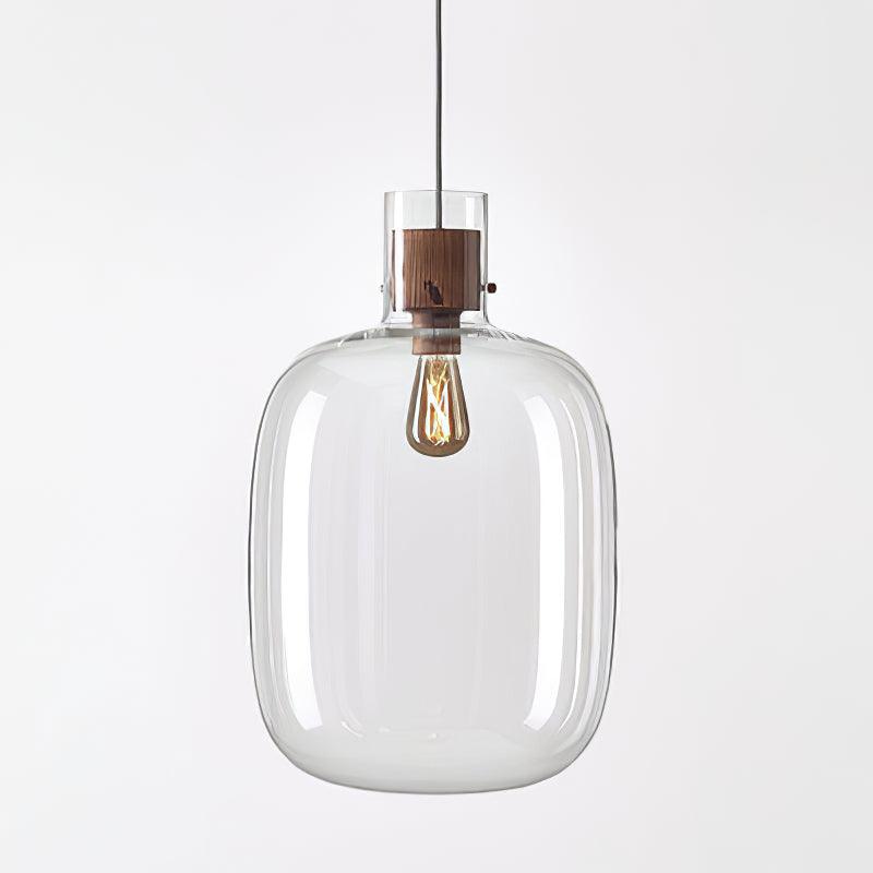 Cimbera Lampada a sospensione – Vetro – Trasparente/Grigio Fumo/Amber – Ø30 cm – Design Moderno