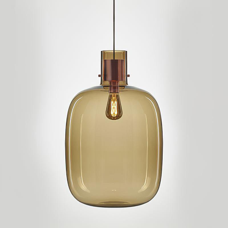 Cimbera Lampada a sospensione – Vetro – Trasparente/Grigio Fumo/Amber – Ø30 cm – Design Moderno