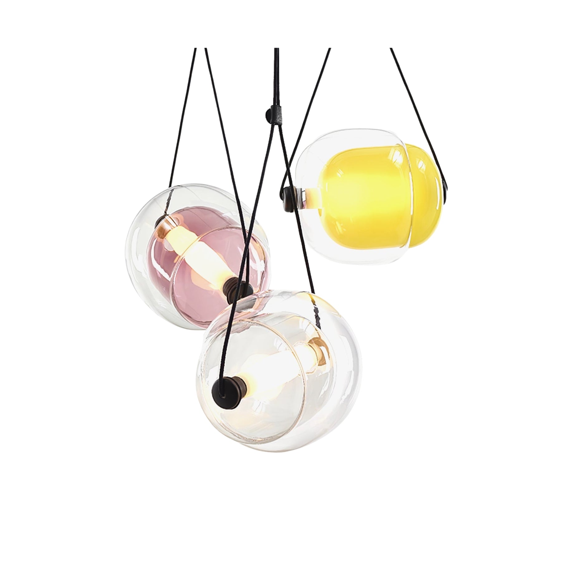 Lampada a sospensione Cindezzo – Vetro – Trasparente/Fumè/Colorato – Moderna – Ideale per sala da pranzo e soggiorno