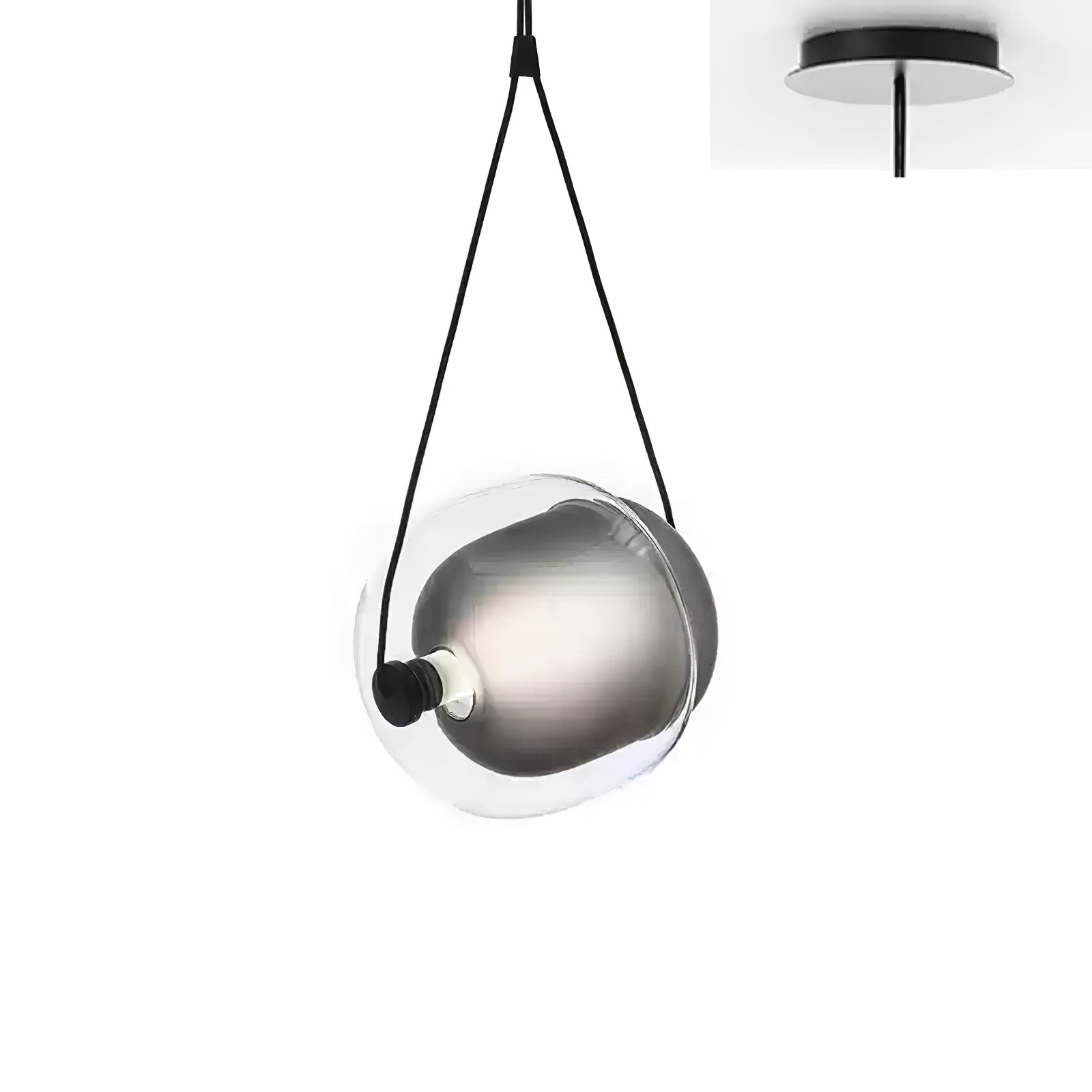 Lampada a sospensione Cindezzo – Vetro – Trasparente/Fumè/Colorato – Moderna – Ideale per sala da pranzo e soggiorno