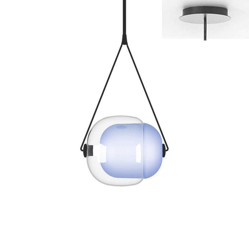 Lampada a sospensione Cindezzo – Vetro – Trasparente/Fumè/Colorato – Moderna – Ideale per sala da pranzo e soggiorno