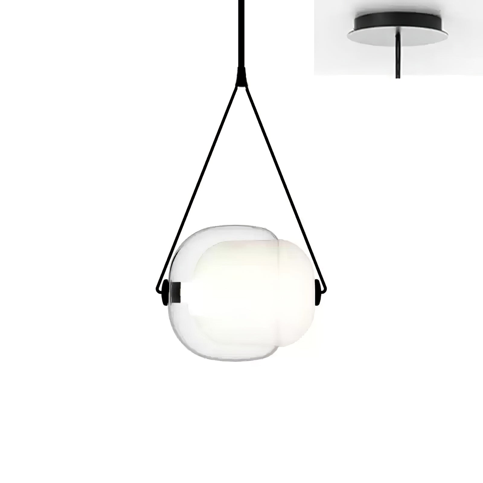 Lampada a sospensione Cindezzo – Vetro – Trasparente/Fumè/Colorato – Moderna – Ideale per sala da pranzo e soggiorno