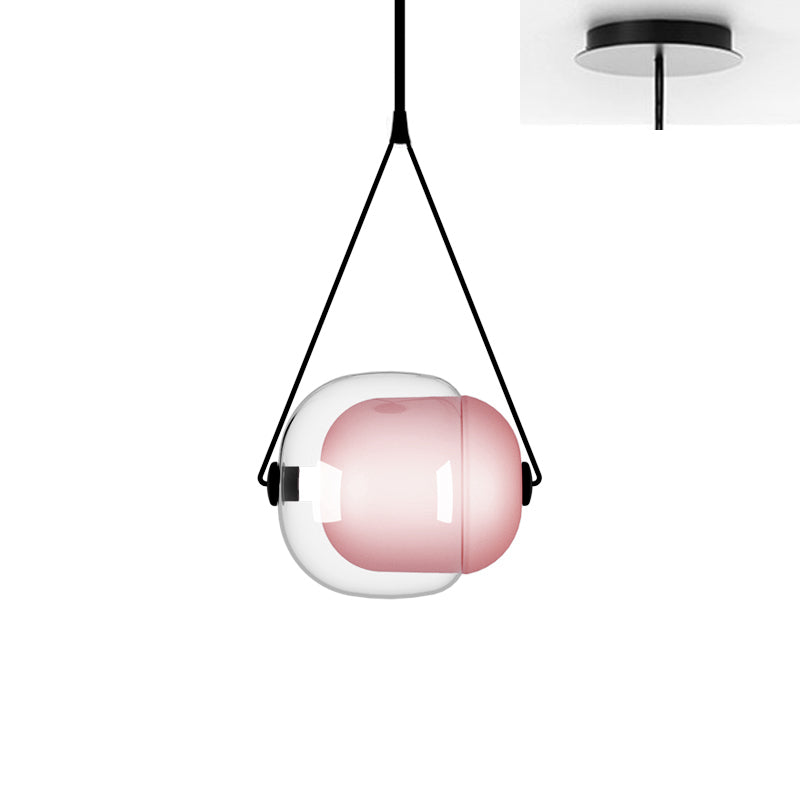 Lampada a sospensione Cindezzo – Vetro – Trasparente/Fumè/Colorato – Moderna – Ideale per sala da pranzo e soggiorno