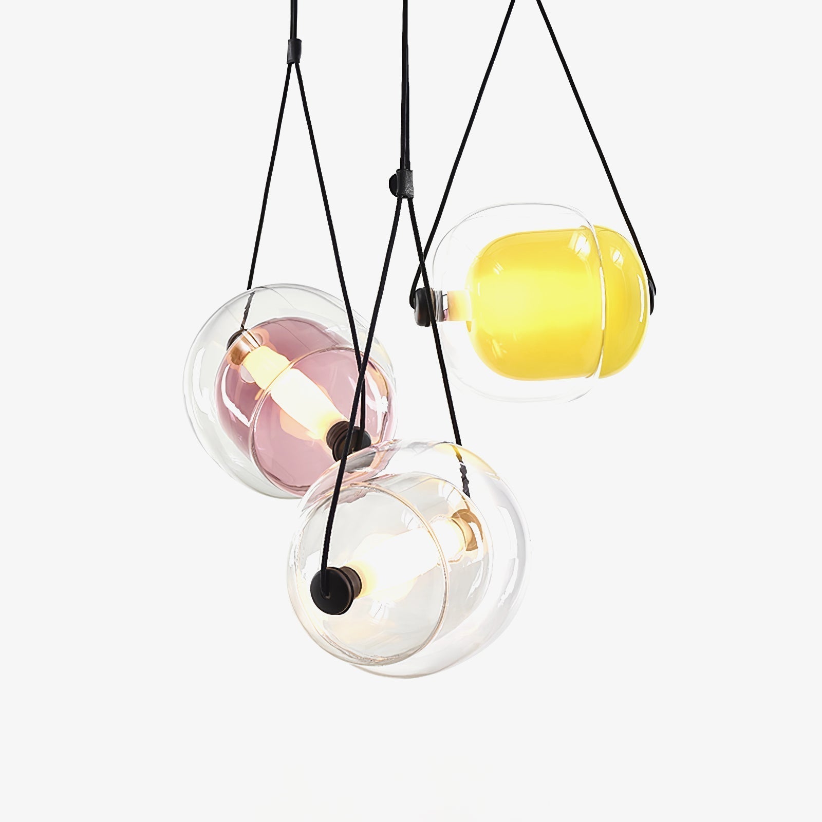 Lampada a sospensione Cindezzo – Vetro – Trasparente/Fumè/Colorato – Moderna – Ideale per sala da pranzo e soggiorno