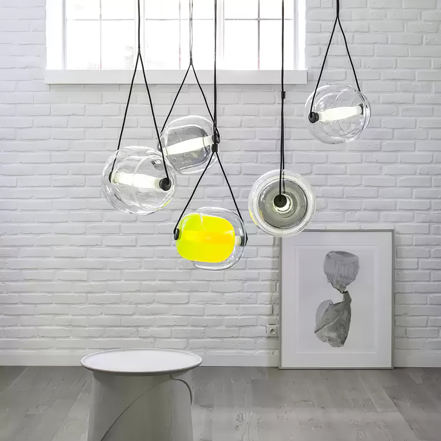 Lampada a sospensione Cindezzo – Vetro – Trasparente/Fumè/Colorato – Moderna – Ideale per sala da pranzo e soggiorno
