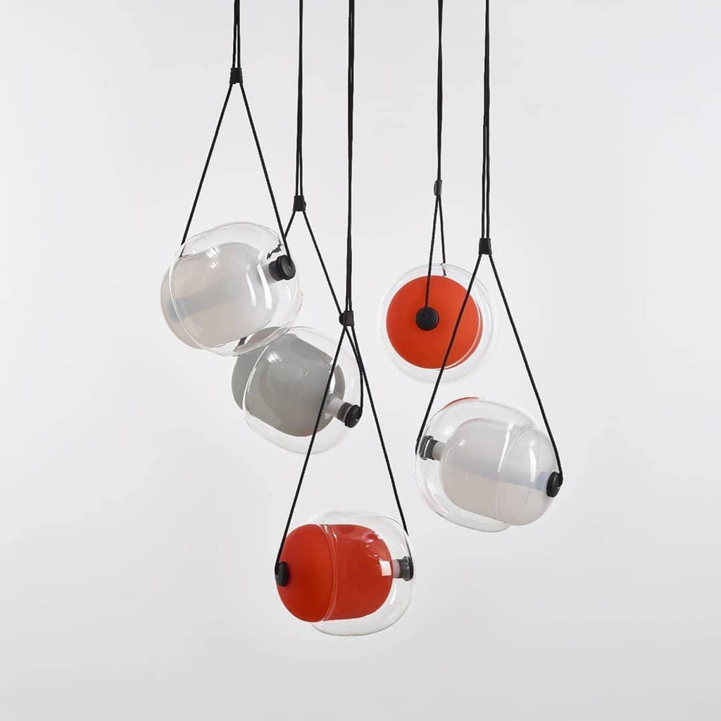 Lampada a sospensione Cindezzo – Vetro – Trasparente/Fumè/Colorato – Moderna – Ideale per sala da pranzo e soggiorno