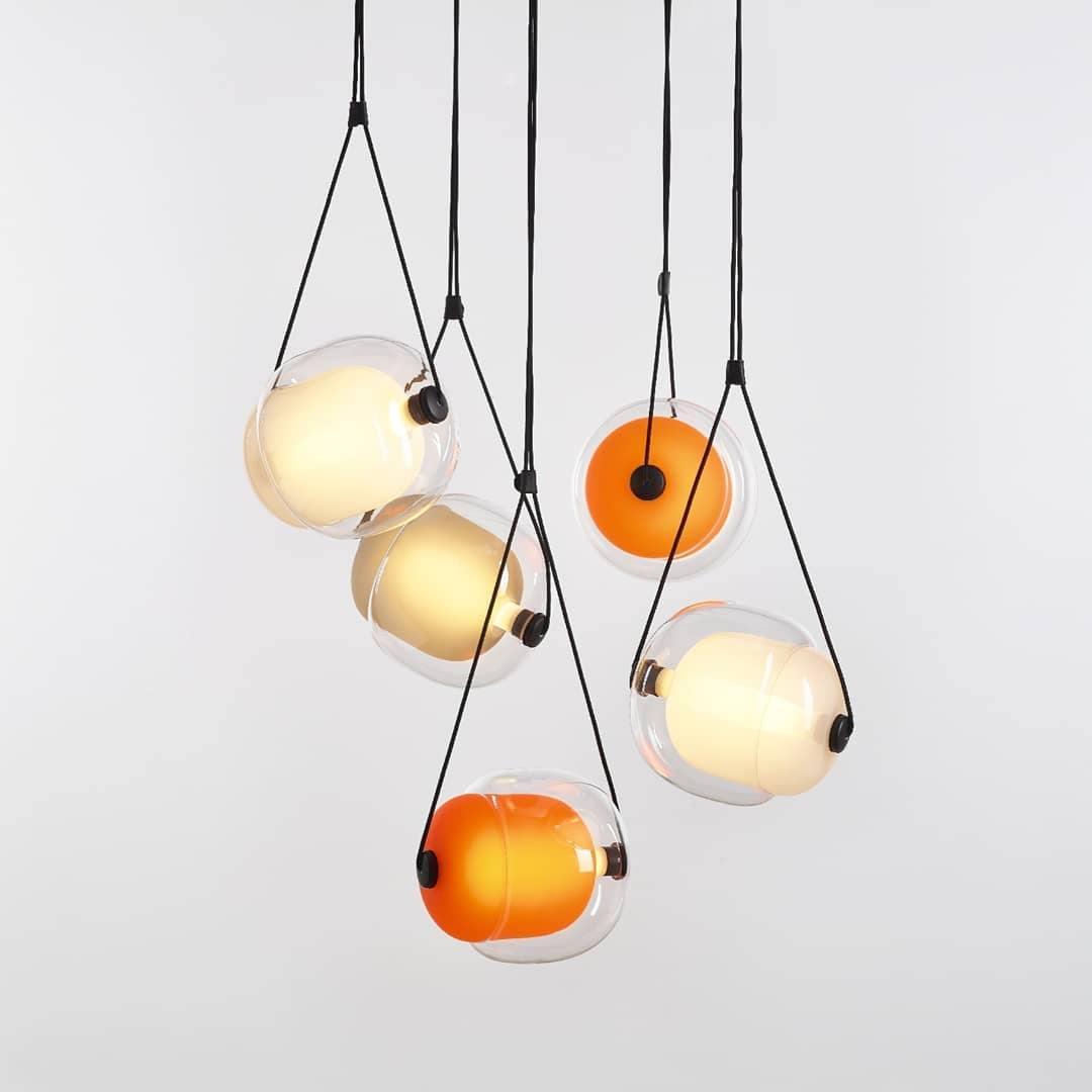 Lampada a sospensione Cindezzo – Vetro – Trasparente/Fumè/Colorato – Moderna – Ideale per sala da pranzo e soggiorno