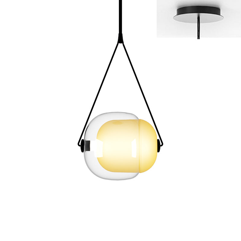 Lampada a sospensione Cindezzo – Vetro – Trasparente/Fumè/Colorato – Moderna – Ideale per sala da pranzo e soggiorno