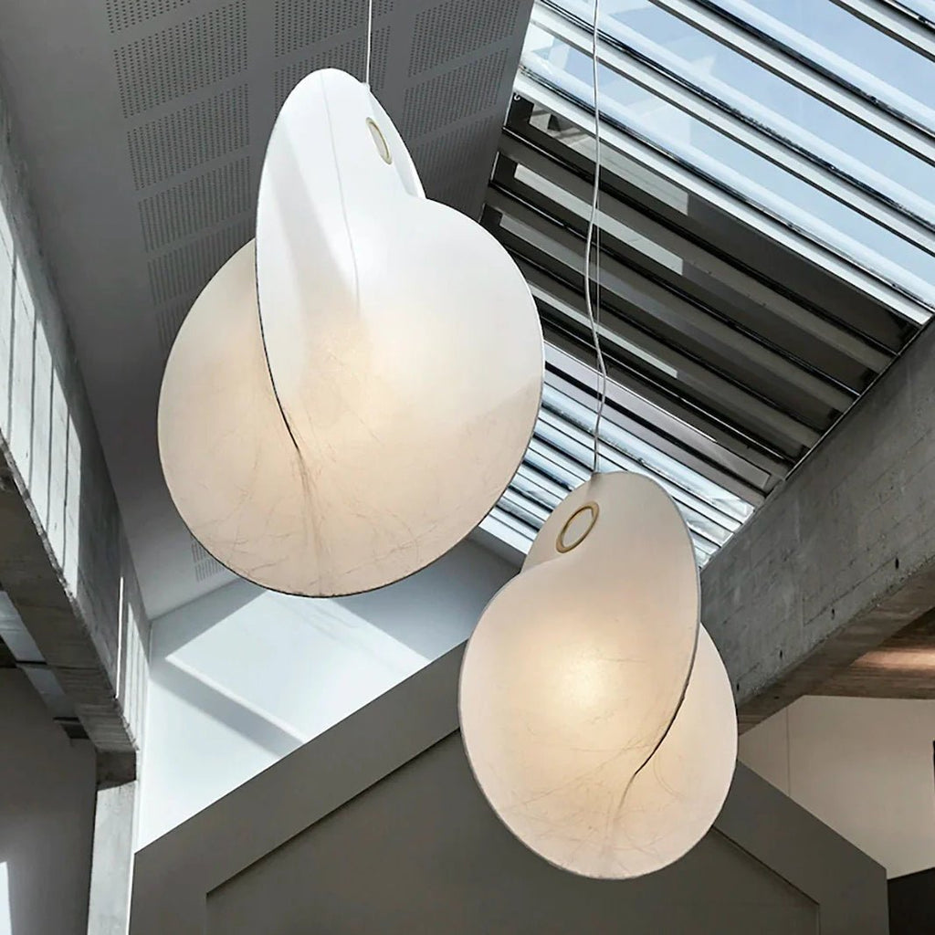 Cocazu Lampada a sospensione – Struttura in acciaio – Bianco – Ø 40 cm – Design moderno