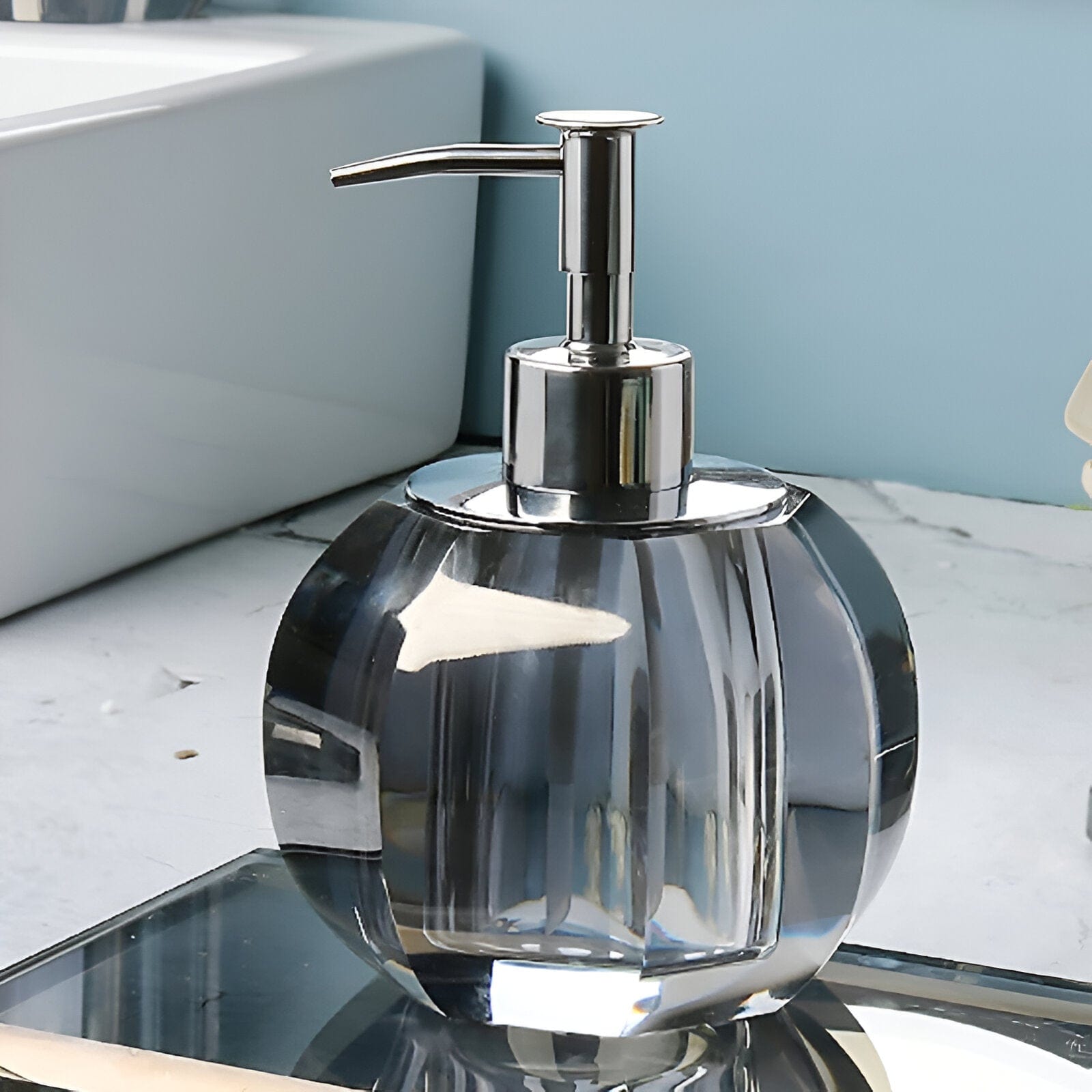 Collezione di Accessori da Bagno in Cristallo LumaGlass Elite per Bagni Eleganti