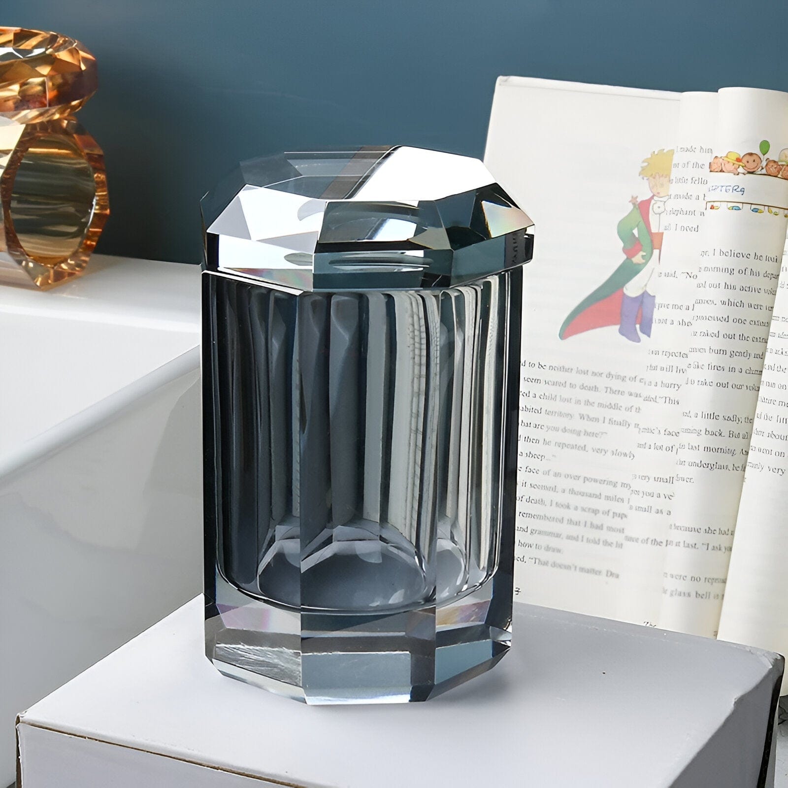 Collezione di Accessori da Bagno in Cristallo LumaGlass Elite per Bagni Eleganti