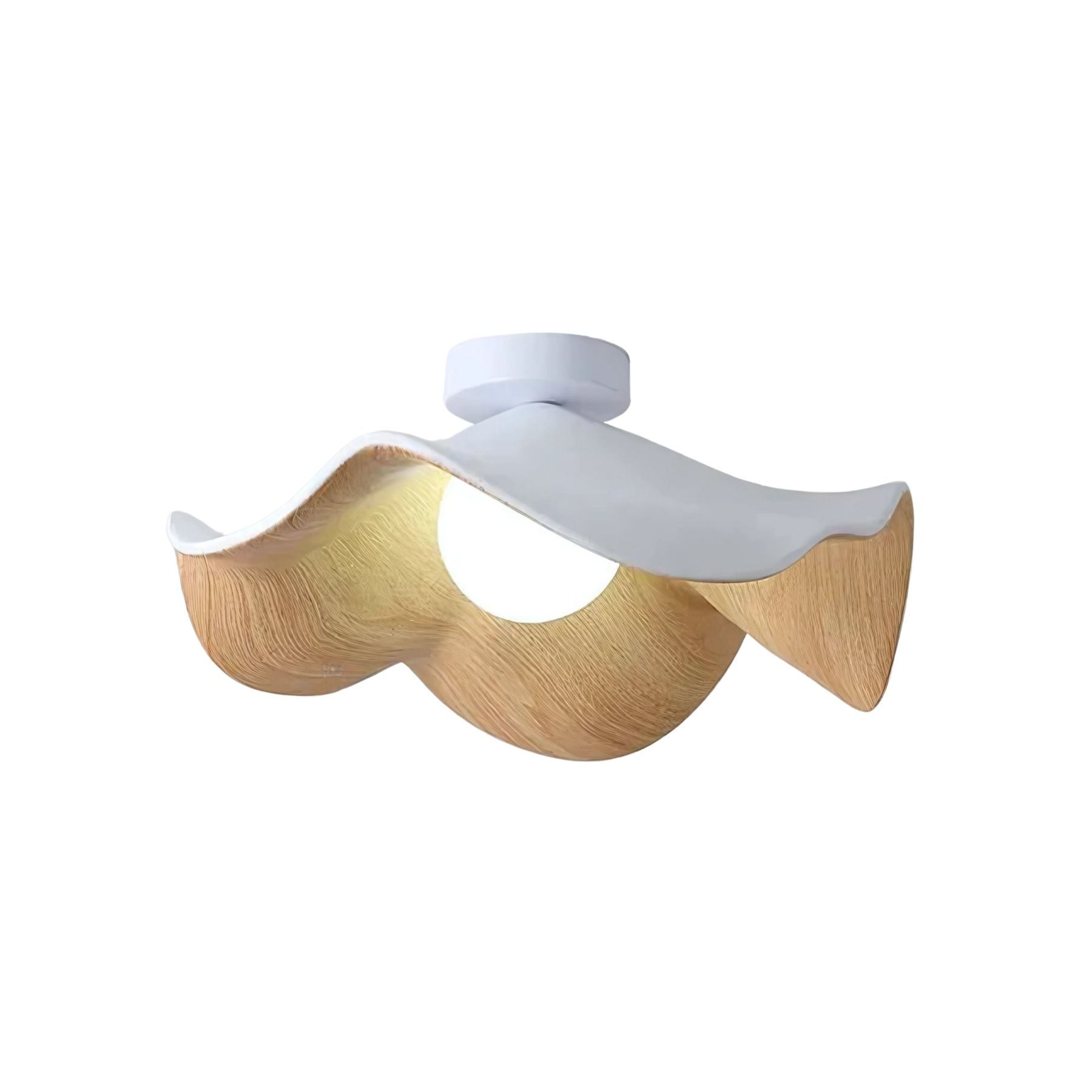 Lampada da soffitto – Resina e ferro – Toni naturali – Ø 28/40 cm – Design organico per soggiorno e camera da letto