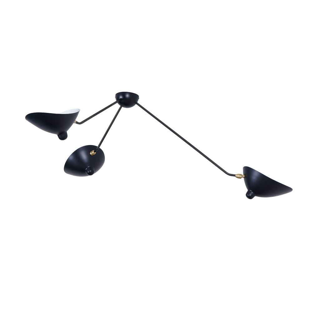 Lampada da soffitto designer – Metallo – Nero/Bianco – 5 punti luce – Stile industriale per soggiorno
