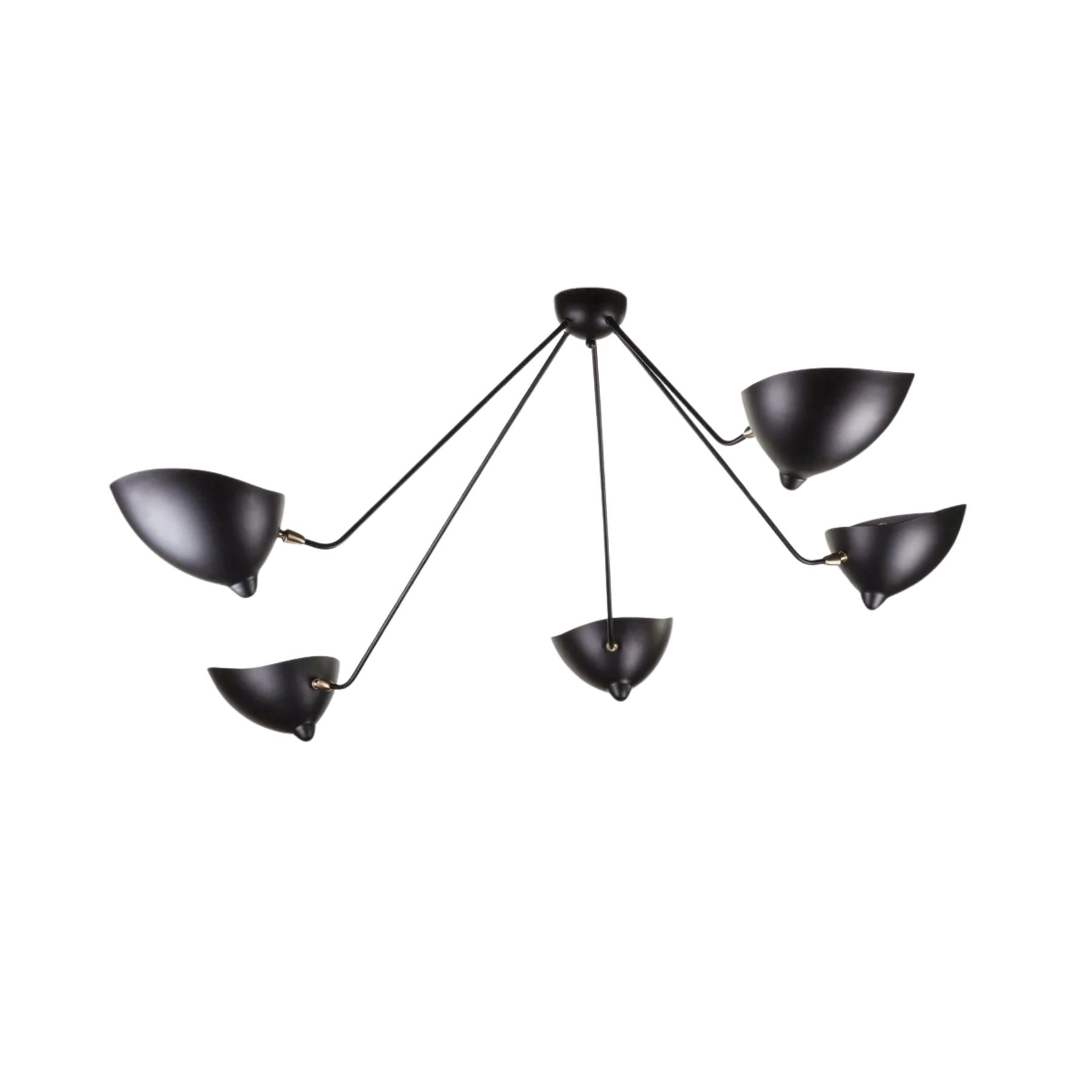 Lampada da soffitto designer – Metallo – Nero/Bianco – 5 punti luce – Stile industriale per soggiorno