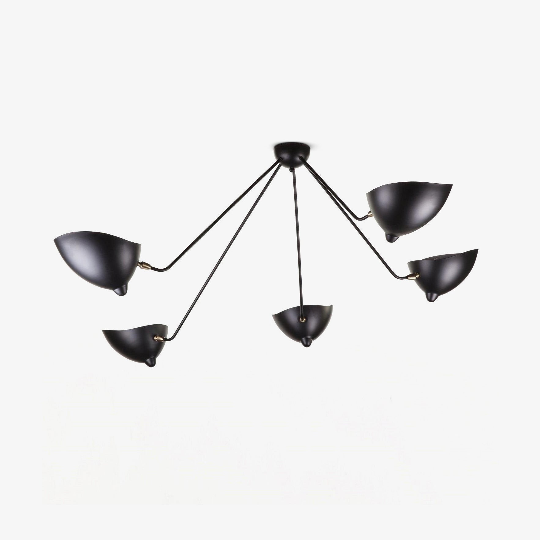 Lampada da soffitto designer – Metallo – Nero/Bianco – 5 punti luce – Stile industriale per soggiorno