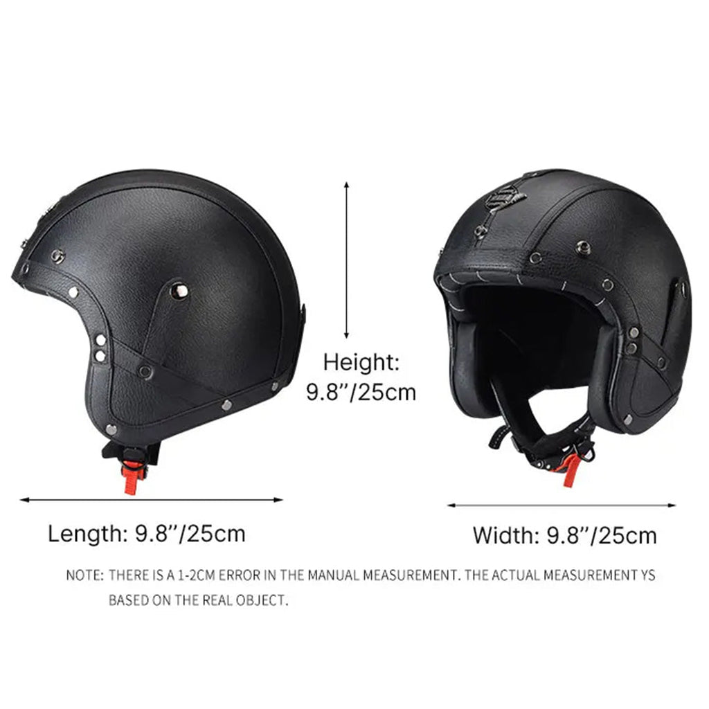 Casco MotoJet Vintage Chopper Con Certificazione DOT E ECE