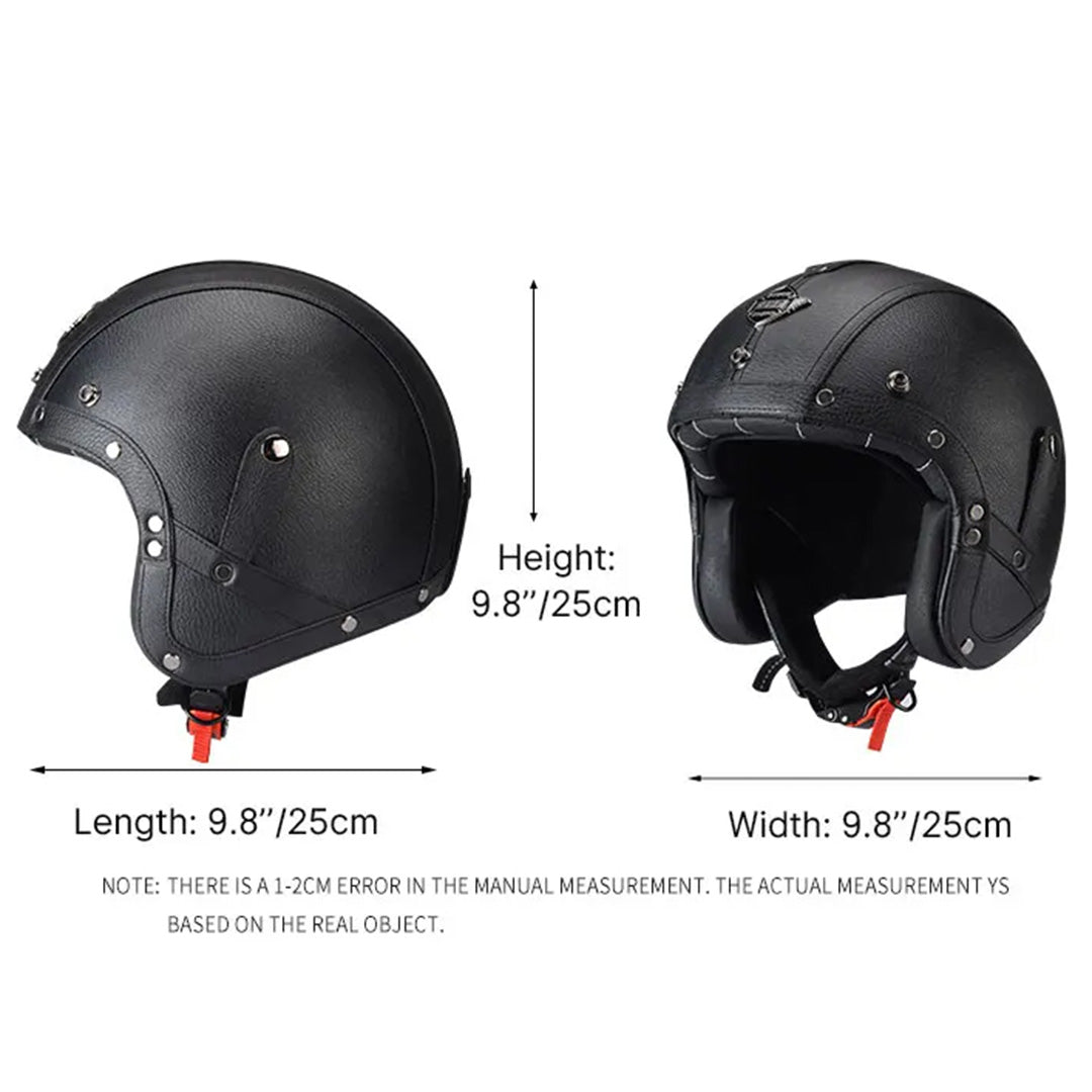 Casco MotoJet Vintage Chopper Con Certificazione DOT E ECE