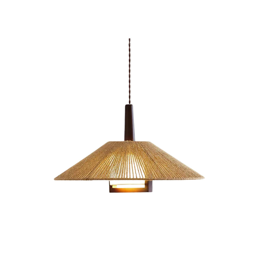 Dorevia Lampada a sospensione – Fune di canapa – Naturale – Ø 30 cm – Minimalista