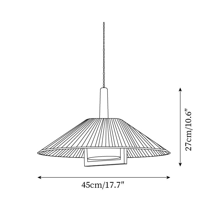 Dorevia Lampada a sospensione – Fune di canapa – Naturale – Ø 30 cm – Minimalista