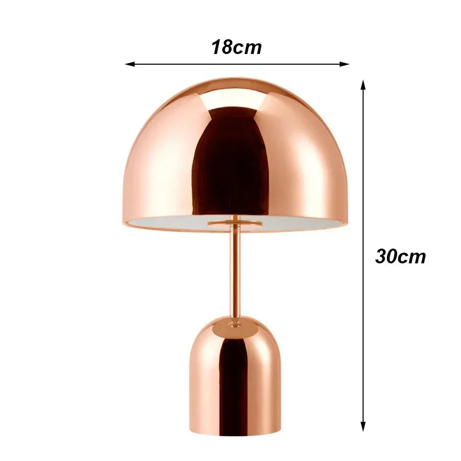 Lampada da Tavolo Dorvelle – Rame – 18×30 cm – Dimmerabile – Design Moderno per un'Arredamento Elegante