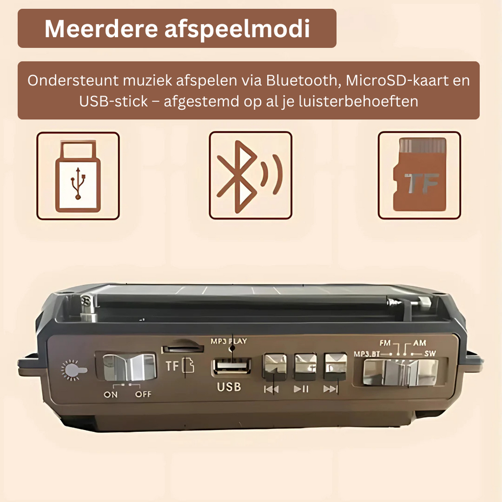 Serein | Noodradio con Powerbank – design elegante – suono ad alta fedeltà – ricaricabile