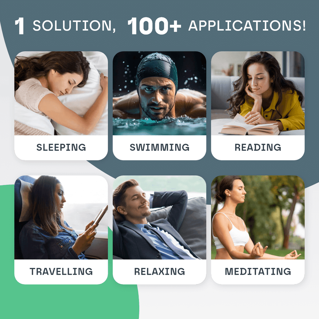 Tappi per le Orecchie SlumberNest per un Comfort Notturno di 33 dB di Riduzione del Rumore