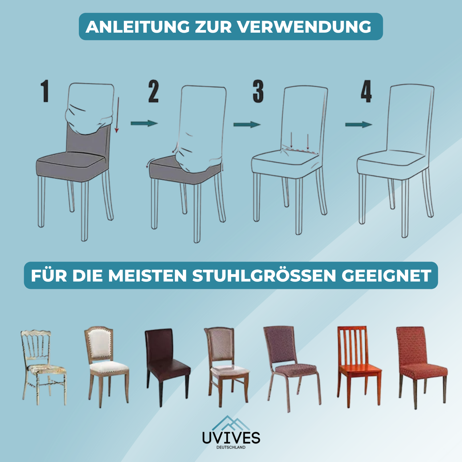 1+1 GRATIS | EasyChair - Fodere per Sedie Premium Stretch