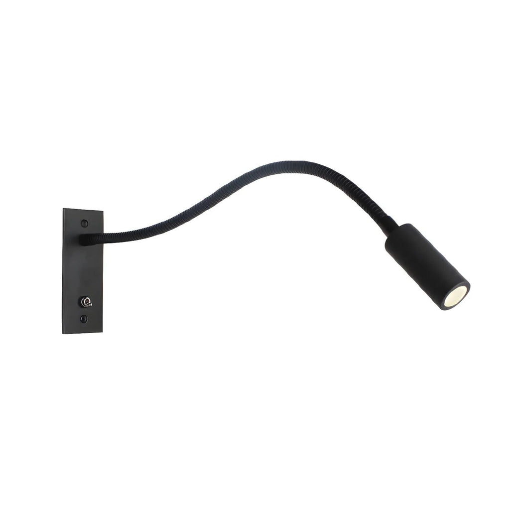 Lampada da Parete Elezor – Metallo – Nero – Braccio Flessibile – Moderno Applique LED per Accenti Confortevoli