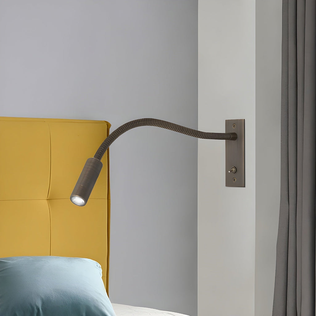 Lampada da Parete Elezor – Metallo – Nero – Braccio Flessibile – Moderno Applique LED per Accenti Confortevoli