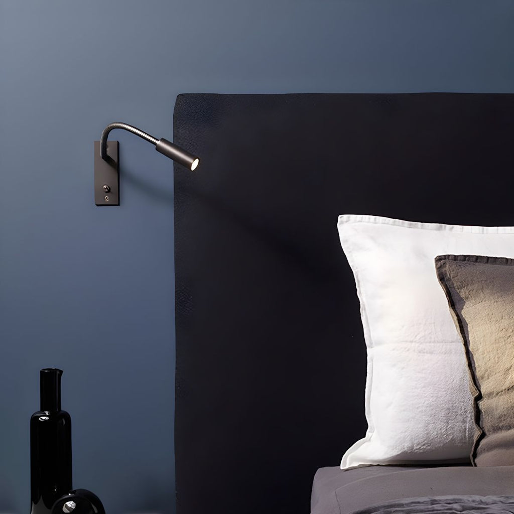 Lampada da Parete Elezor – Metallo – Nero – Braccio Flessibile – Moderno Applique LED per Accenti Confortevoli