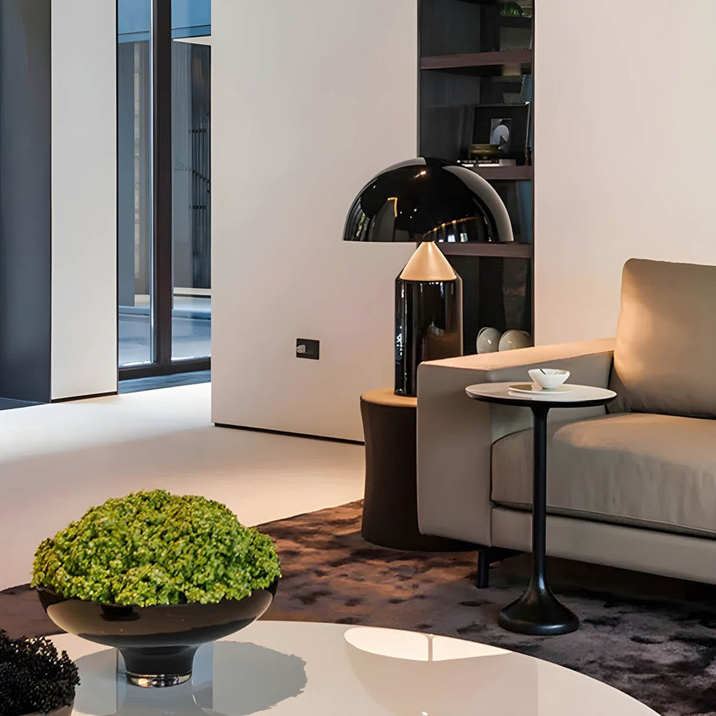 Estylo Lampada da Tavolo – Metallo & Vetro – Bianco – Ø 30 cm – Design Moderno per Illuminazione Elegante