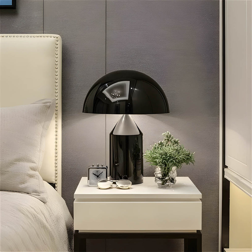 Estylo Lampada da Tavolo – Metallo & Vetro – Bianco – Ø 30 cm – Design Moderno per Illuminazione Elegante