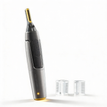 Brehn | Professionale Precision Trimmer Ultra Sottile | Lame in Acciaio Inossidabile Titanio | Luce LED Integrata | Tecnologia di Micro-Oscillazione | Per Naso, Orecchie & Contorni