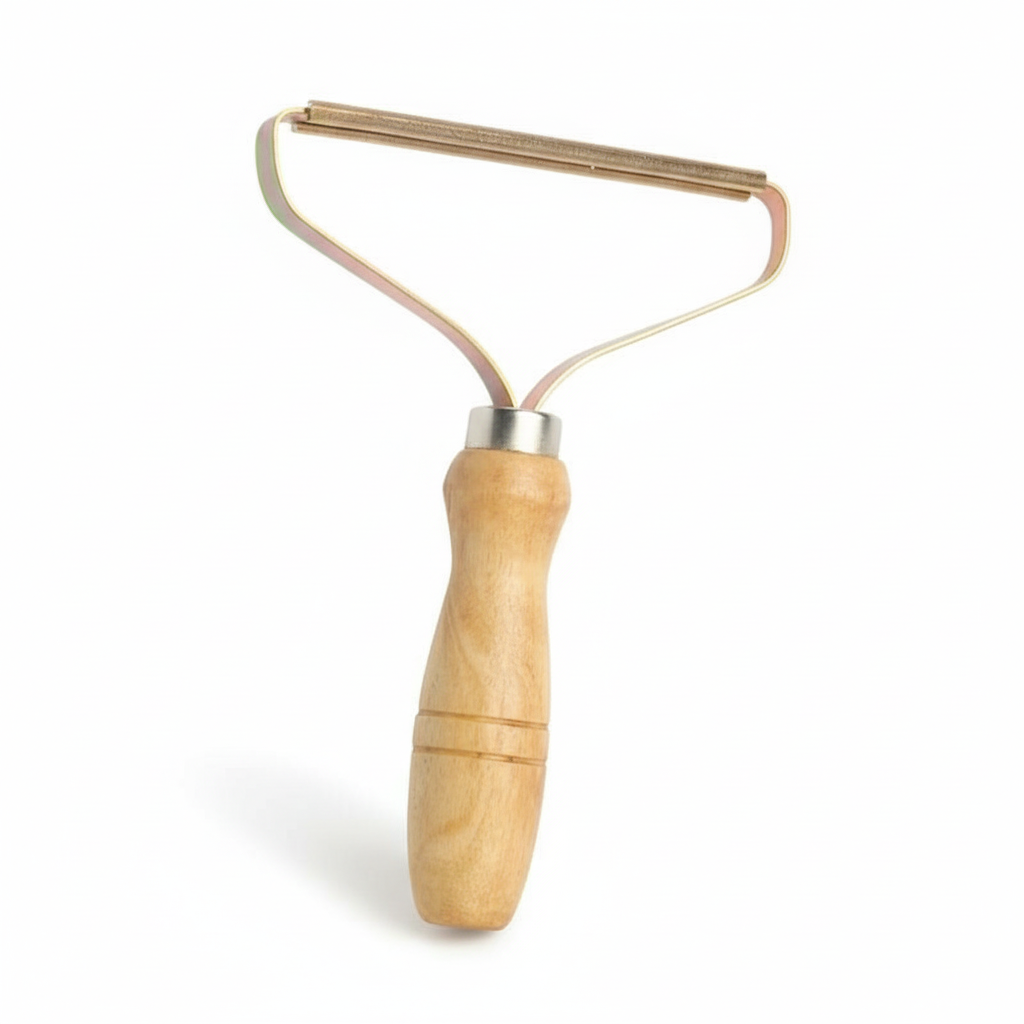 Brehn | Rimuovi Pelucchi Manuale | Testa di Precisione in Rame | Manico in Legno Massello | Rasoio Tessile senza Batteria per Cashmere, Lana e Mobili Imbottiti | Estrattore di Pilling