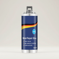 Brehn | Colla per riparazioni metalliche ad alte prestazioni | Colla industriale per ghisa, acciaio e alluminio | Resistente al calore e all'acqua | Set di riparazione in metallo liquido da 100 ml | Argento