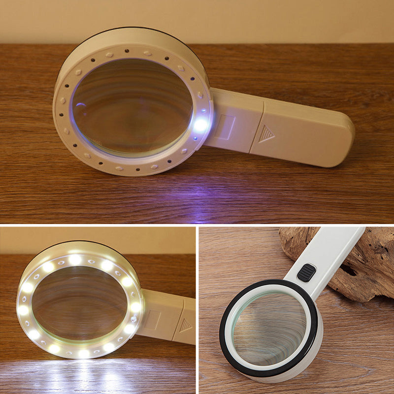 Lente d'ingrandimento ottica 30x con luce LED